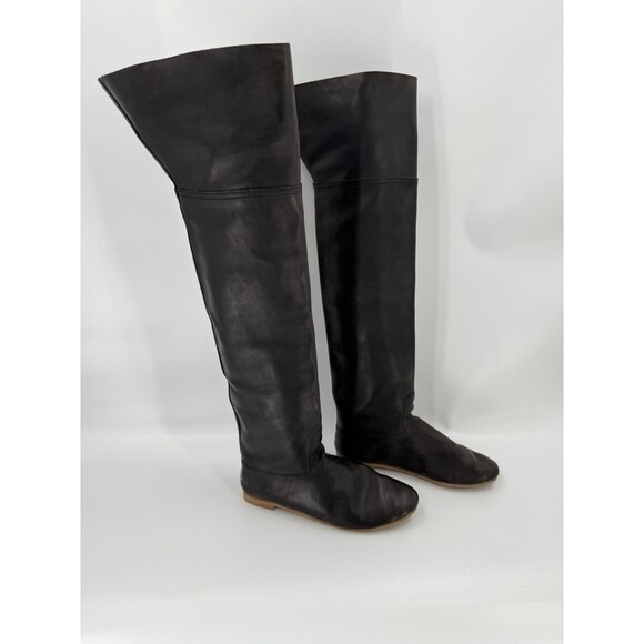 Spring Step Knee High Leather Riding Boots Black US 8 - Picture 1 of 13